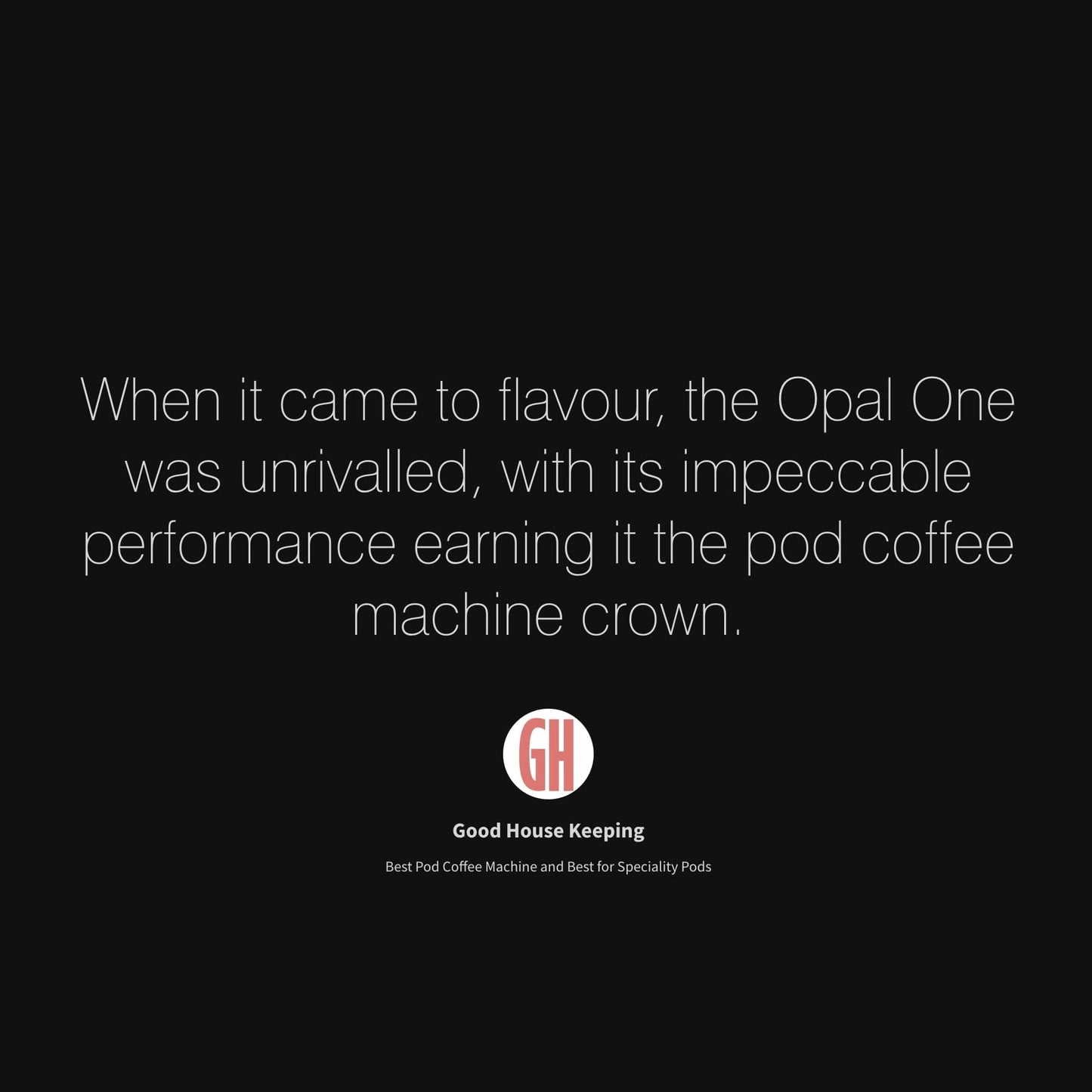 OPAL One Coffee Pod Machine - Black
