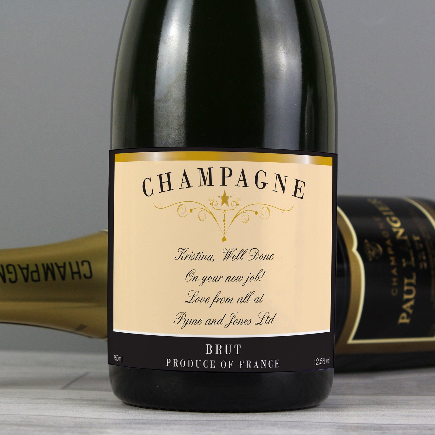 Personalised Champagne Bottle - Classic Label - mancavesuperstore