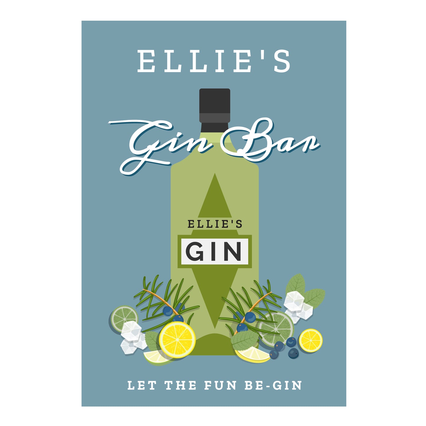 Personalised Gin Mancave/Bar Sign - mancavesuperstore