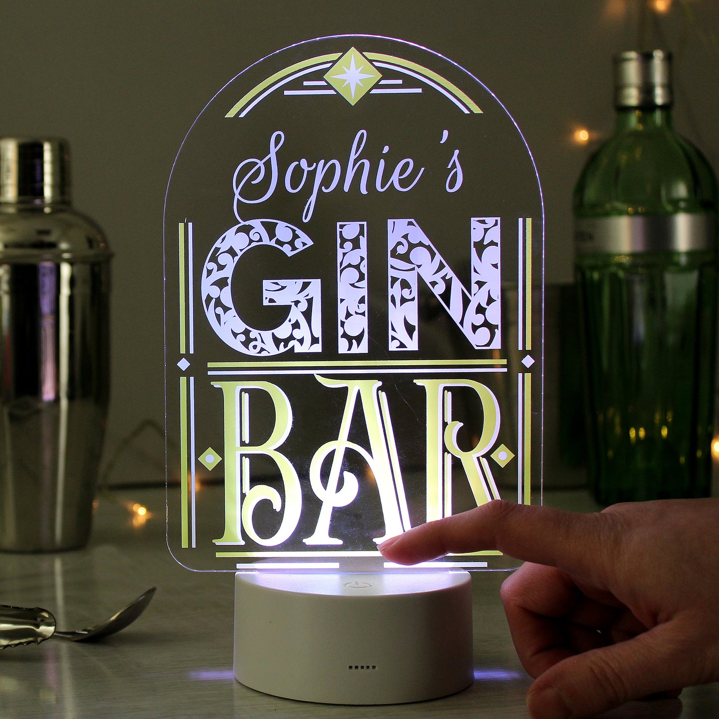 Personalised Light-up Gin Bar Sign