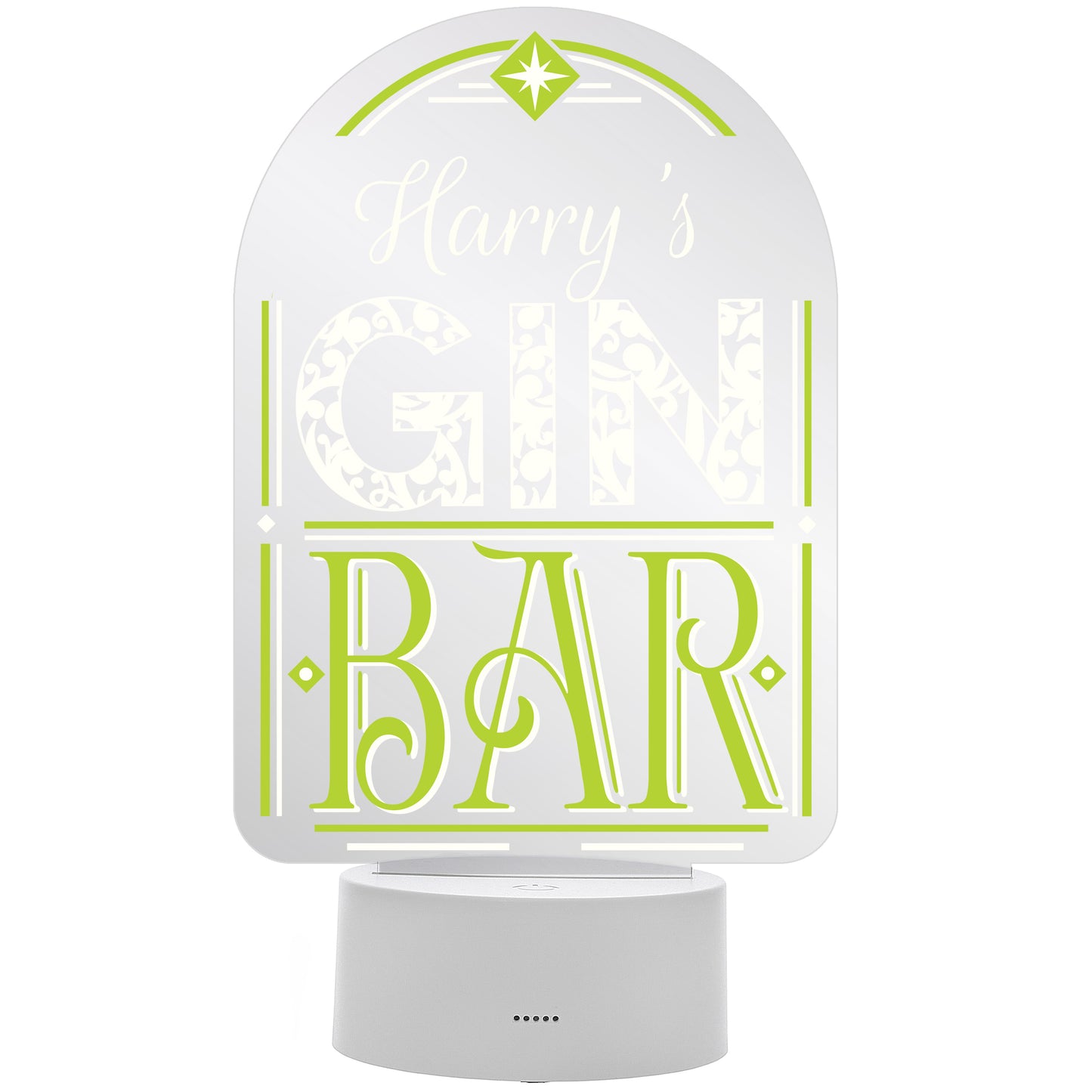 Personalised Light-up Gin Bar Sign