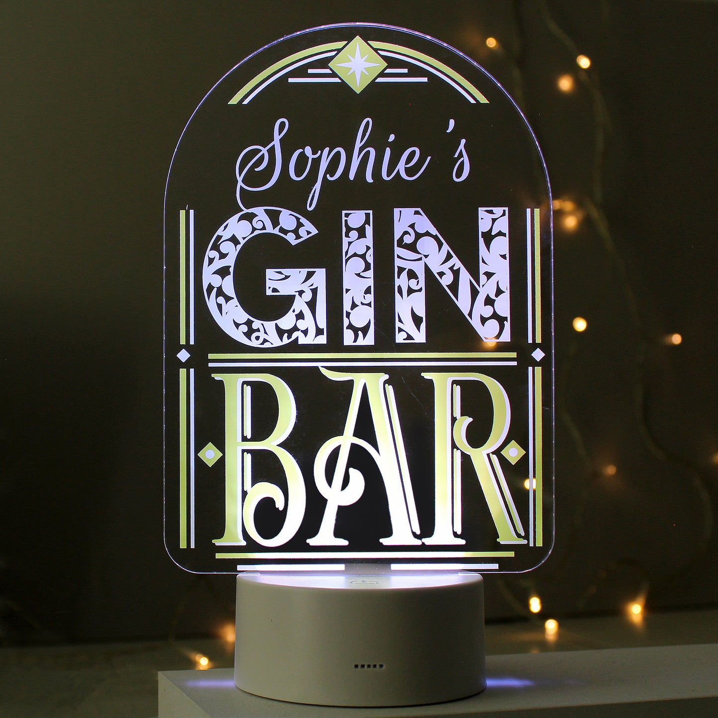 Personalised Light-up Gin Bar Sign