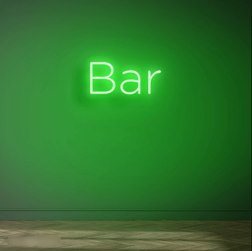 Bar Sign (The Word) Neon Sign - 50cm/75cm/100cm - mancavesuperstore