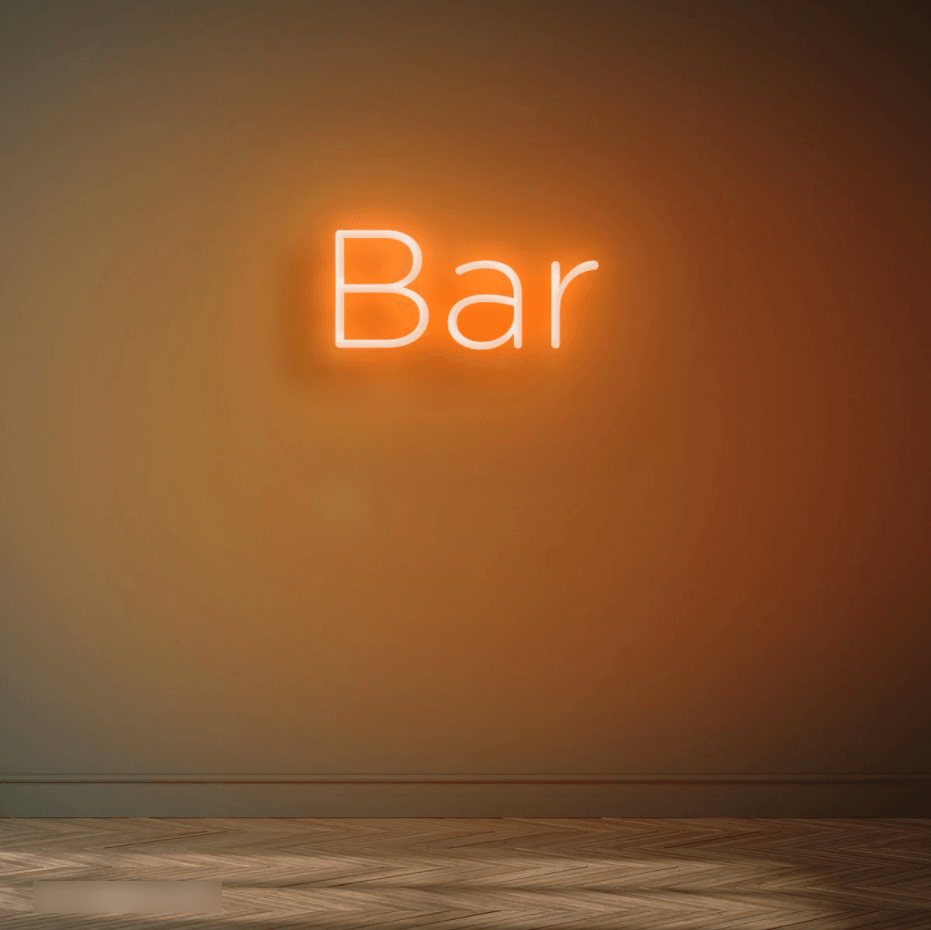 Bar Sign (The Word) Neon Sign - 50cm/75cm/100cm - mancavesuperstore