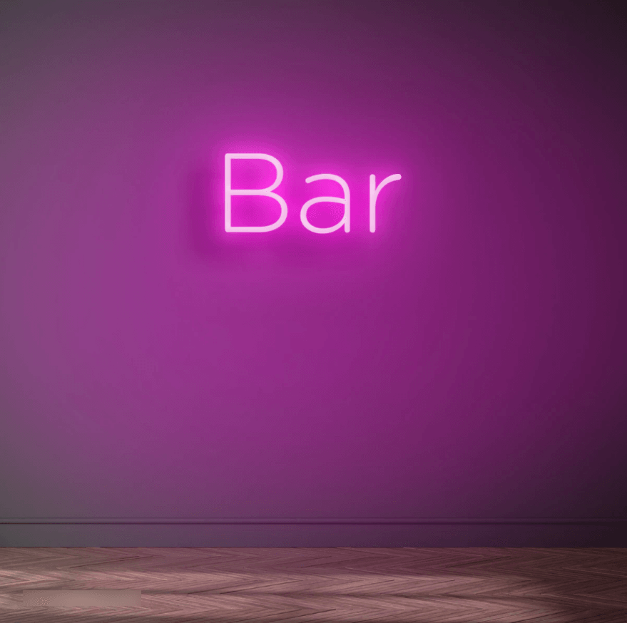 Bar Sign (The Word) Neon Sign - 50cm/75cm/100cm - mancavesuperstore