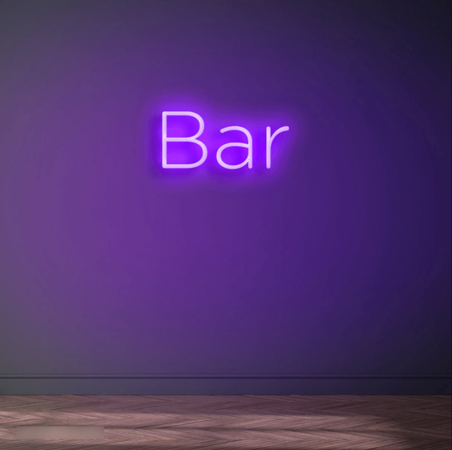 Bar Sign (The Word) Neon Sign - 50cm/75cm/100cm - mancavesuperstore