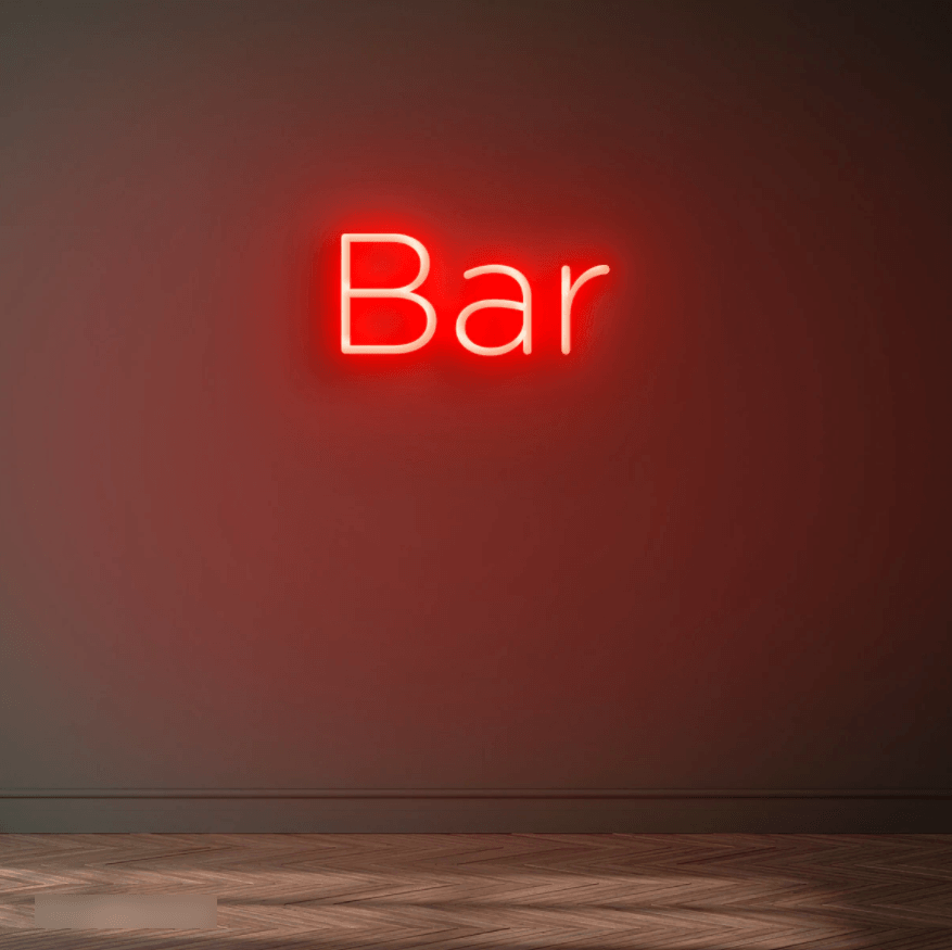 Bar Sign (The Word) Neon Sign - 50cm/75cm/100cm - mancavesuperstore