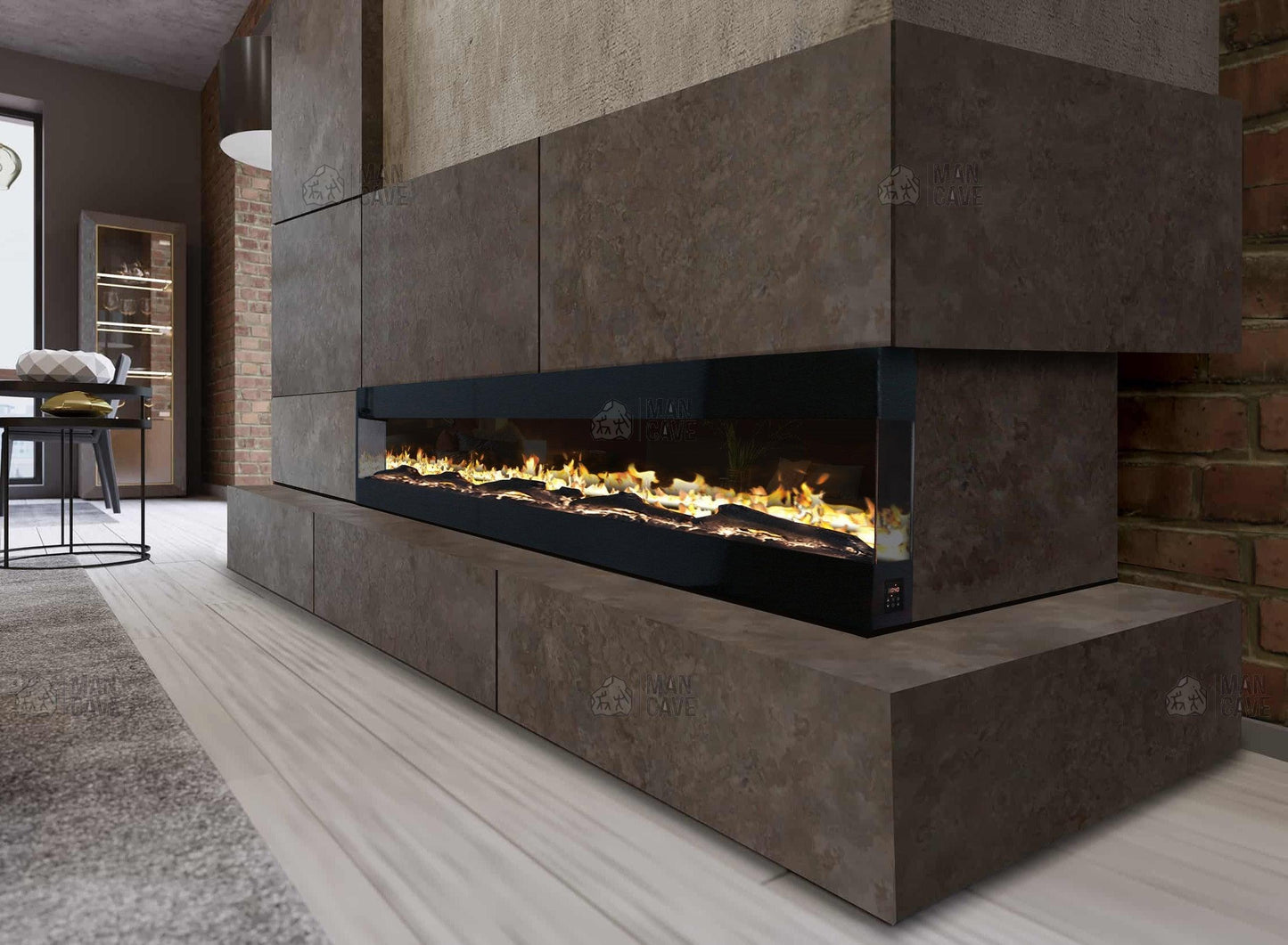 Mirage Mantel Electric Fire - 50 inch - mancavesuperstore