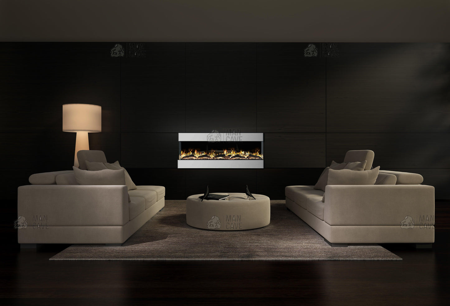 Mirage Mantel Electric Fire - 60 inch - mancavesuperstore