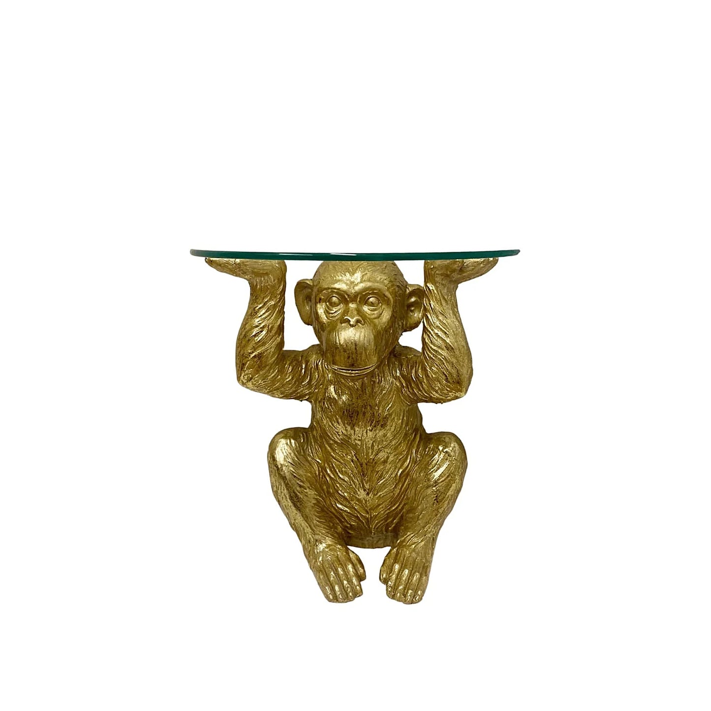 Golden Monkey Glass Side Table