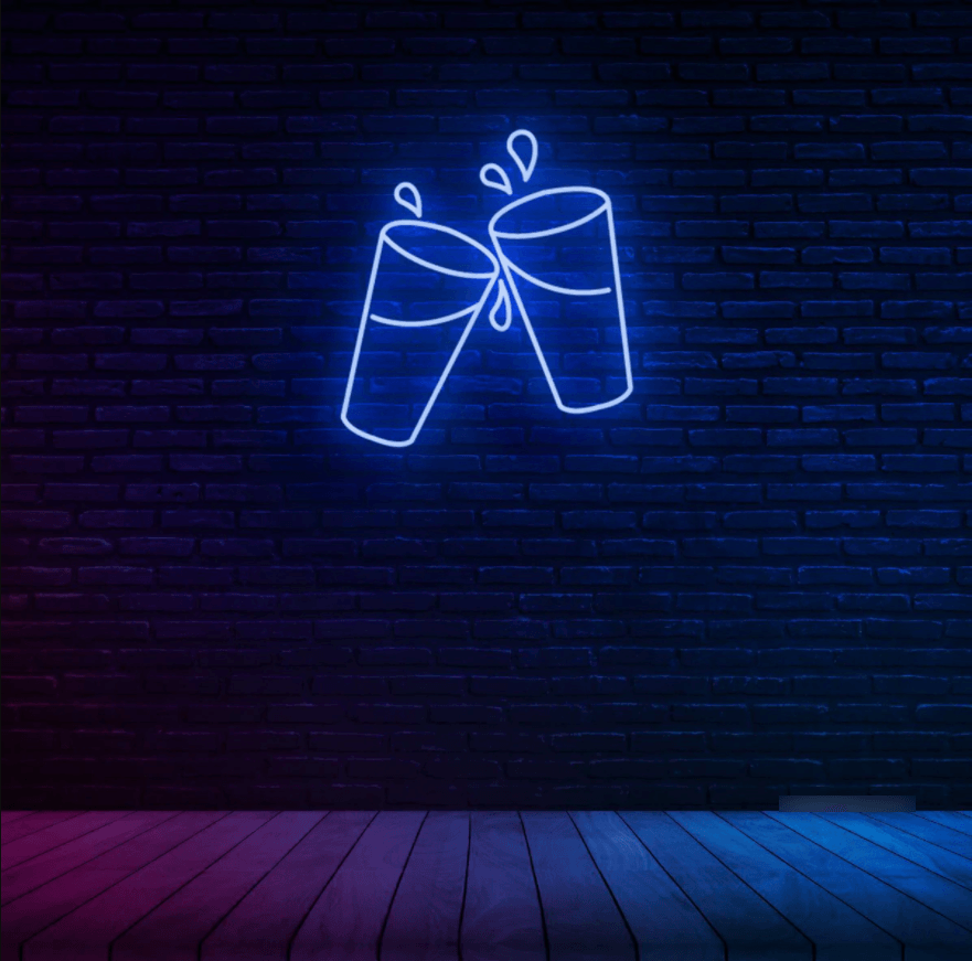 Cheers! Pint Glasses Neon Sign - 50cm/75cm/100cm - mancavesuperstore