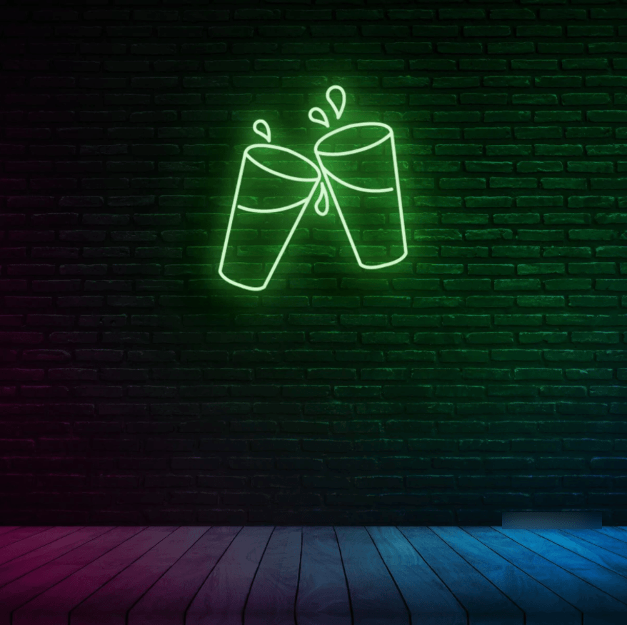 Cheers! Pint Glasses Neon Sign - 50cm/75cm/100cm - mancavesuperstore