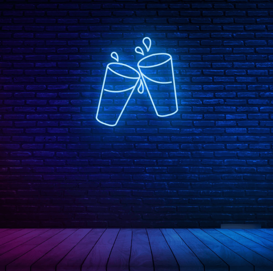 Cheers! Pint Glasses Neon Sign - 50cm/75cm/100cm - mancavesuperstore