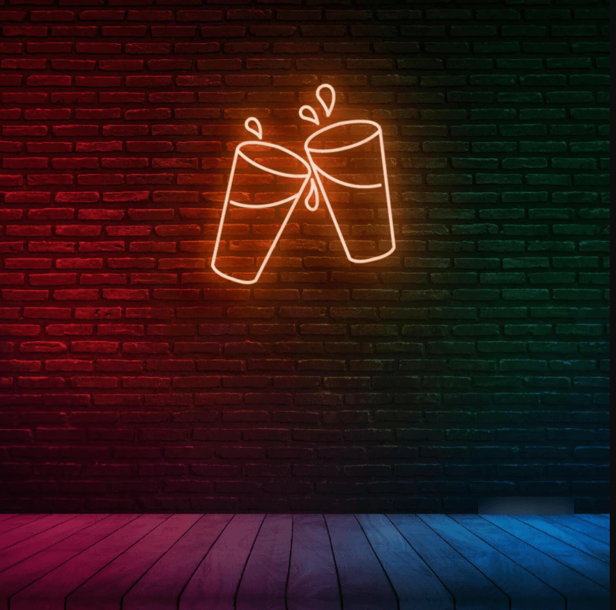 Cheers! Pint Glasses Neon Sign - 50cm/75cm/100cm - mancavesuperstore