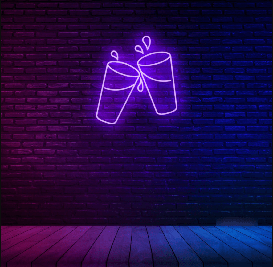 Cheers! Pint Glasses Neon Sign - 50cm/75cm/100cm - mancavesuperstore