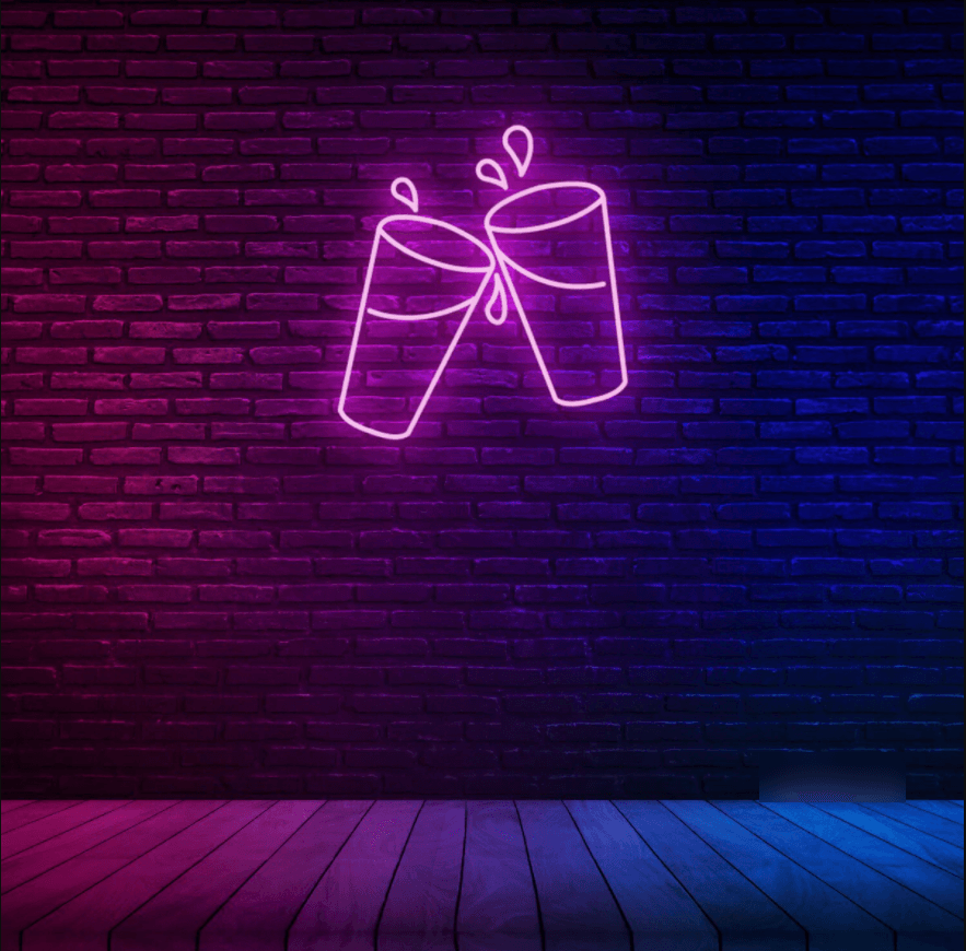 Cheers! Pint Glasses Neon Sign - 50cm/75cm/100cm - mancavesuperstore