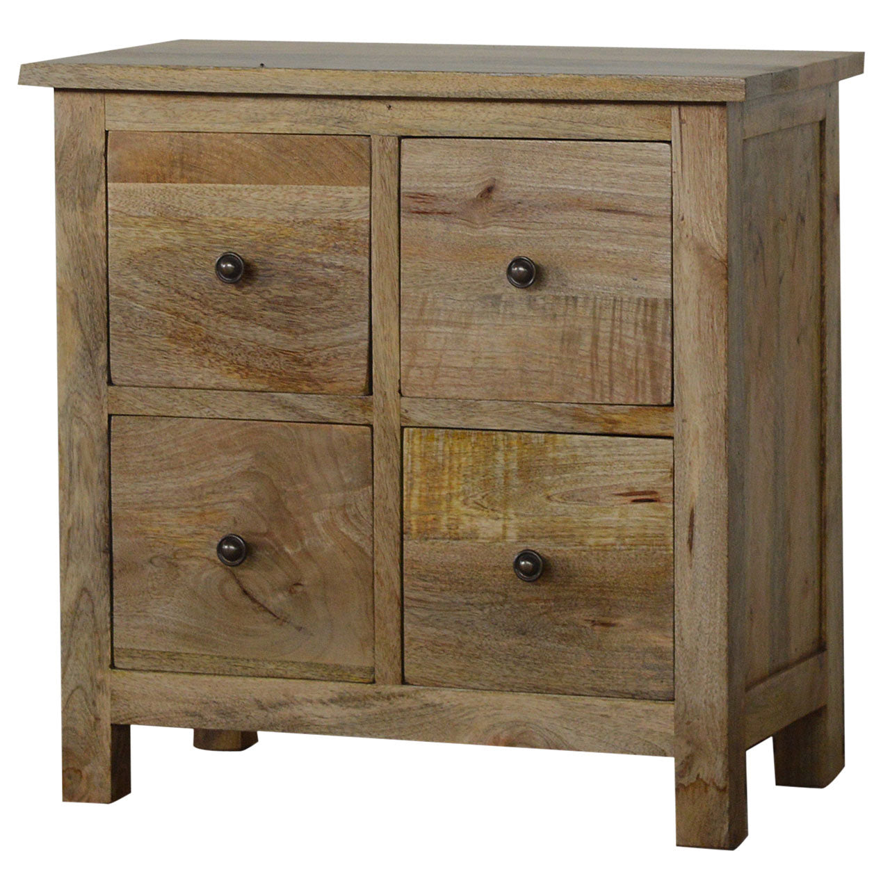 Wood 4 Drawer Mini Cabinet - mancavesuperstore