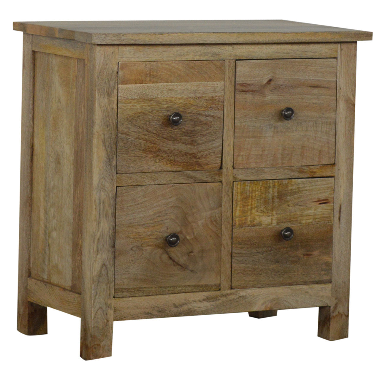 Wood 4 Drawer Mini Cabinet - mancavesuperstore
