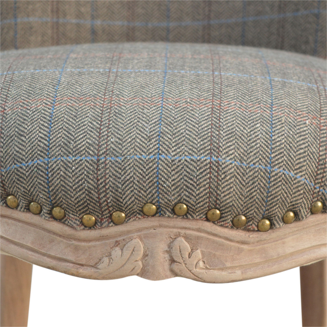 Small Multi Tweed French Chair - mancavesuperstore
