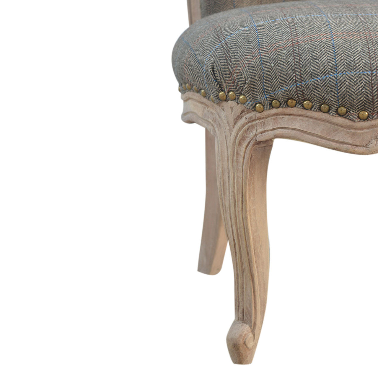Small Multi Tweed French Chair - mancavesuperstore
