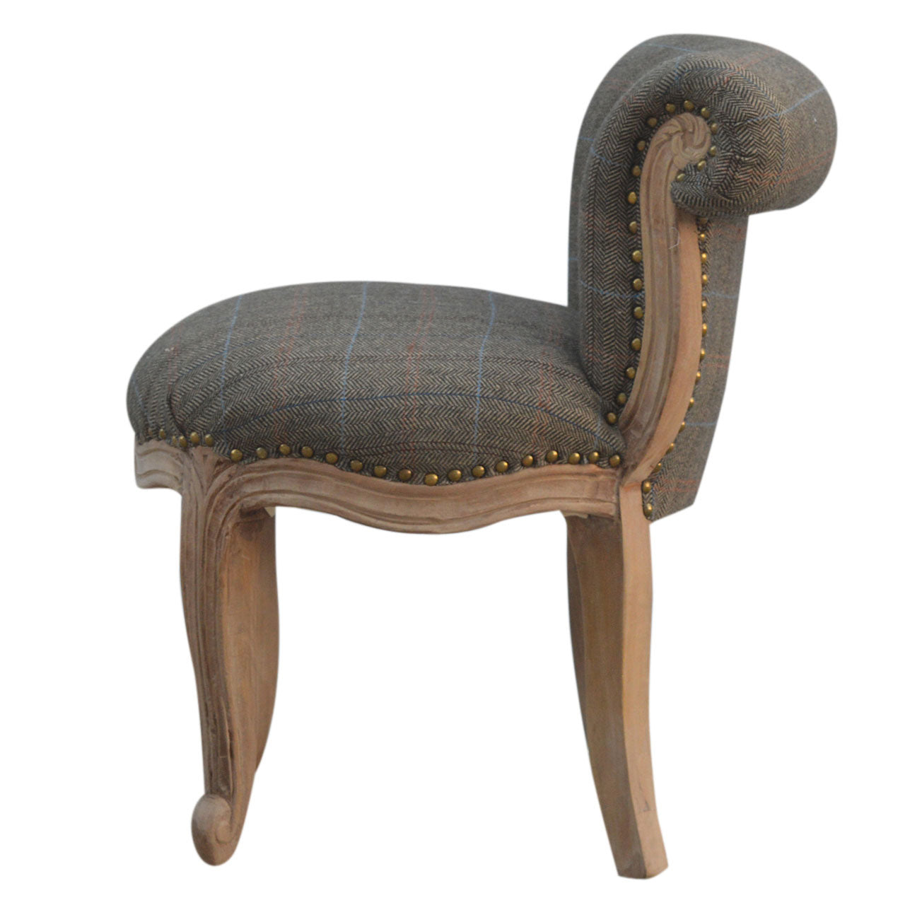 Small Multi Tweed French Chair - mancavesuperstore