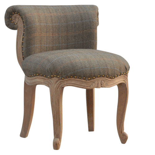 Small Multi Tweed French Chair - mancavesuperstore