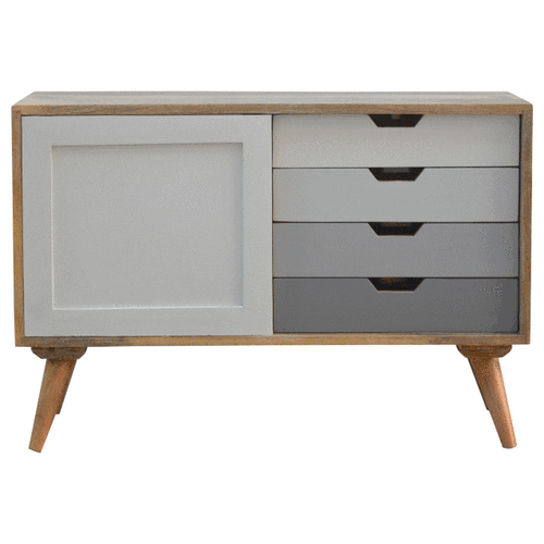 Grey Gradient Sliding Sideboard - mancavesuperstore