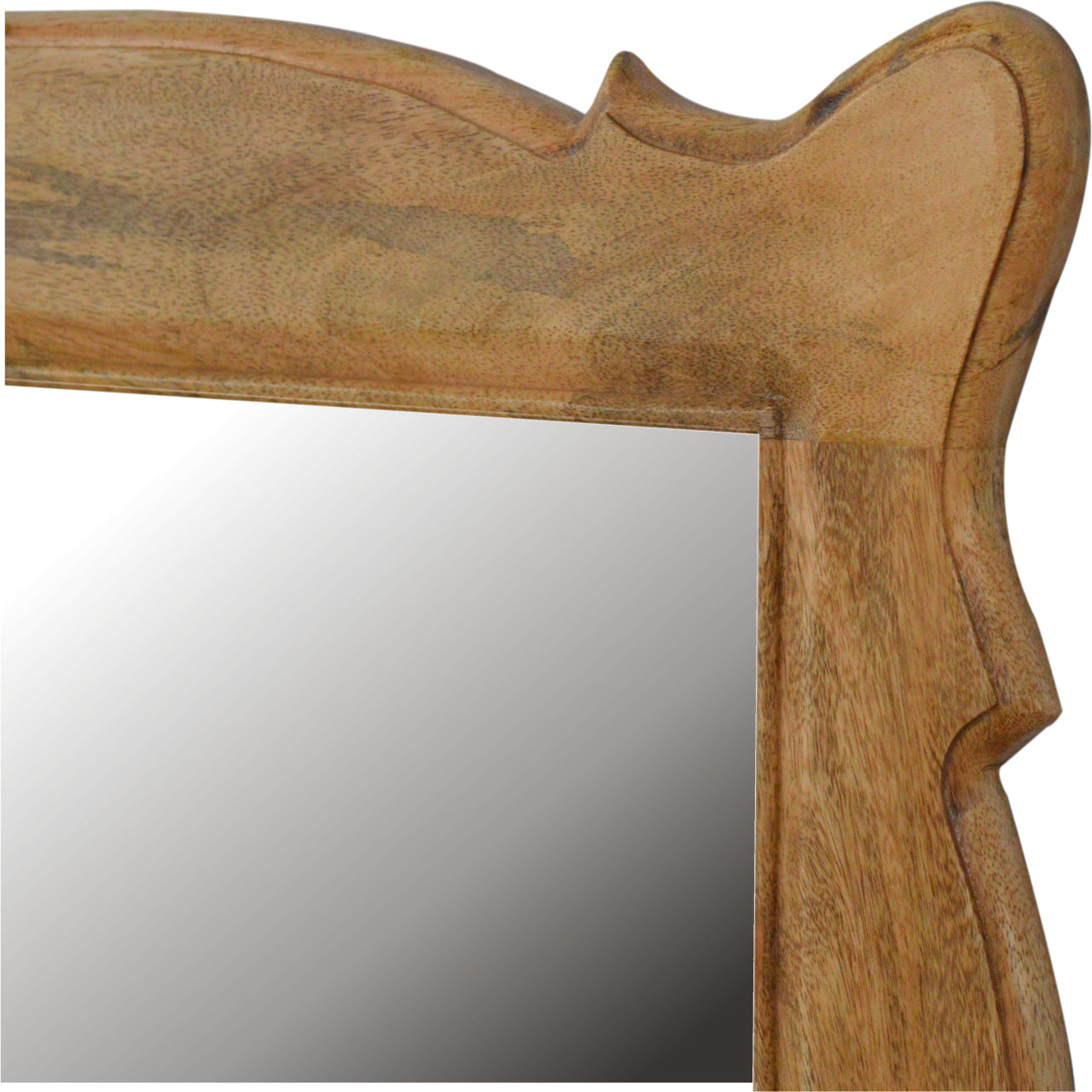 Wooden Hand Carved Oblong Frame with Mirror - mancavesuperstore