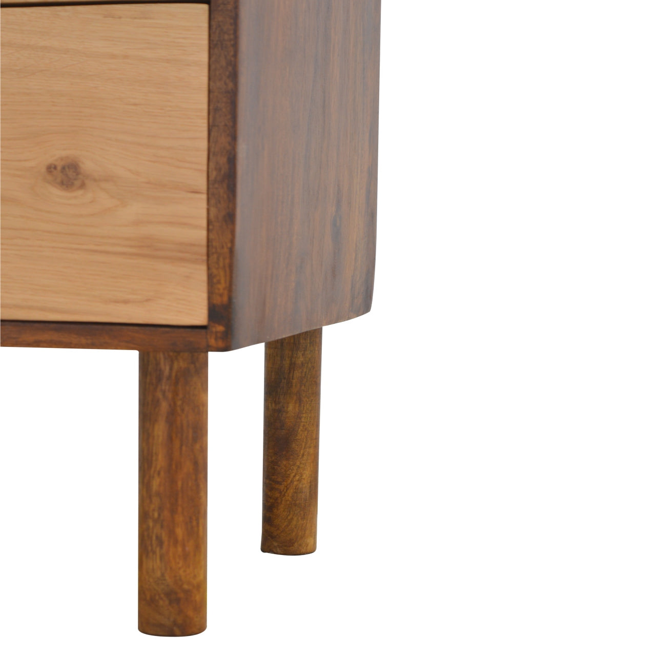 2 Drawer Unit with Oak Wood Drawer Fronts - mancavesuperstore