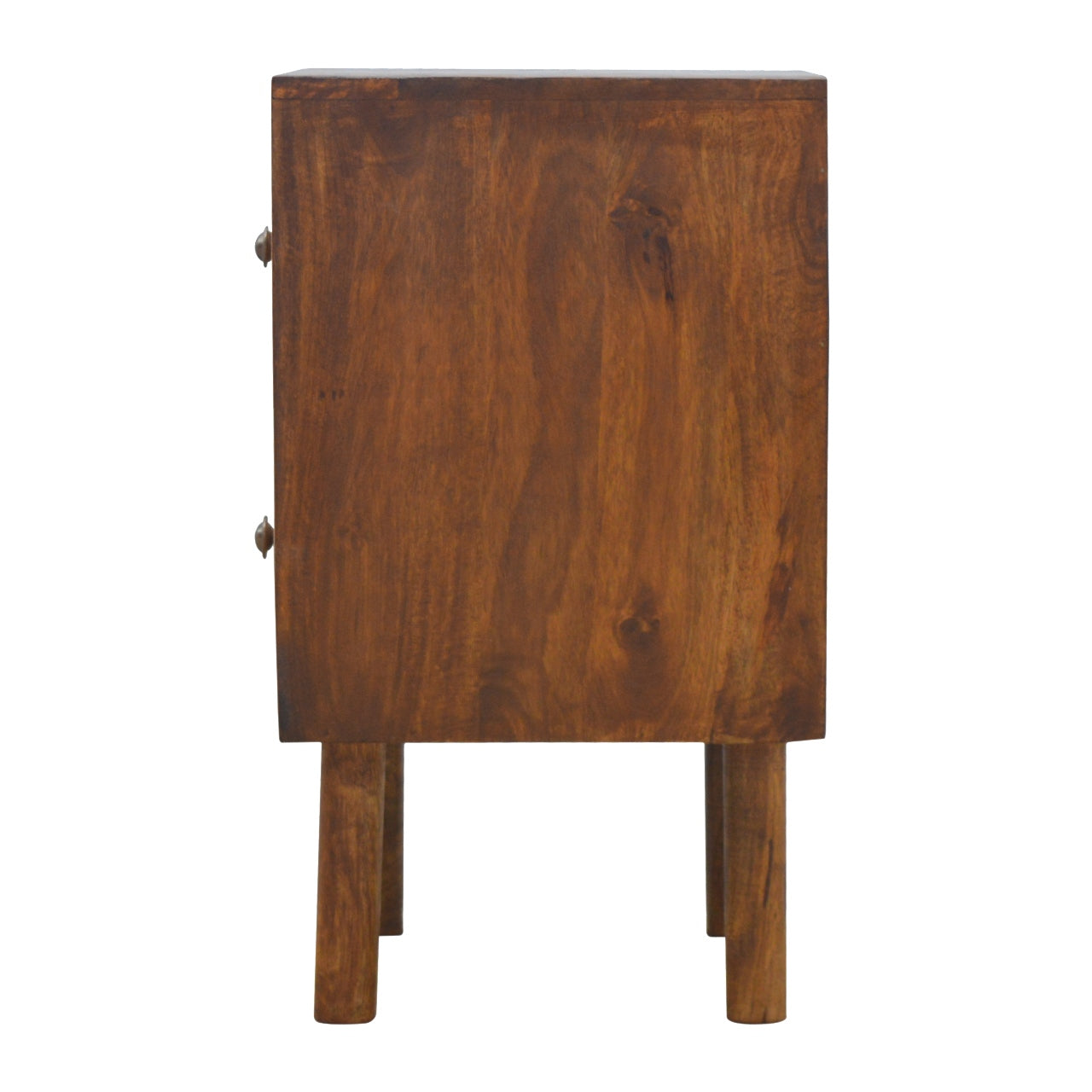 2 Drawer Unit with Oak Wood Drawer Fronts - mancavesuperstore