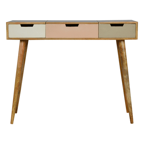 Blush Pink Dressing Table with Foldable Mirror - mancavesuperstore
