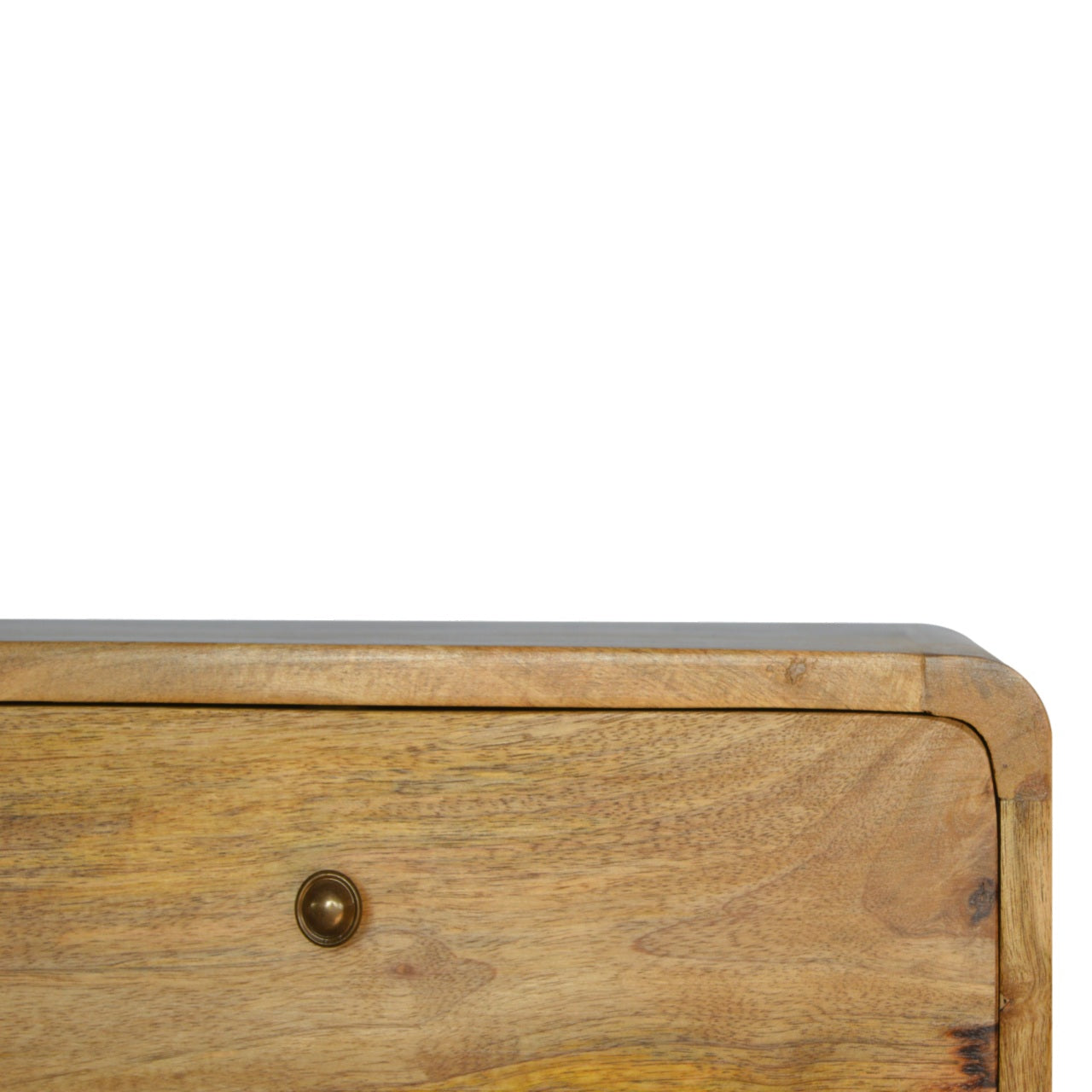 2 Drawer Curved Wall Mounted Oak-Style Unit - mancavesuperstore