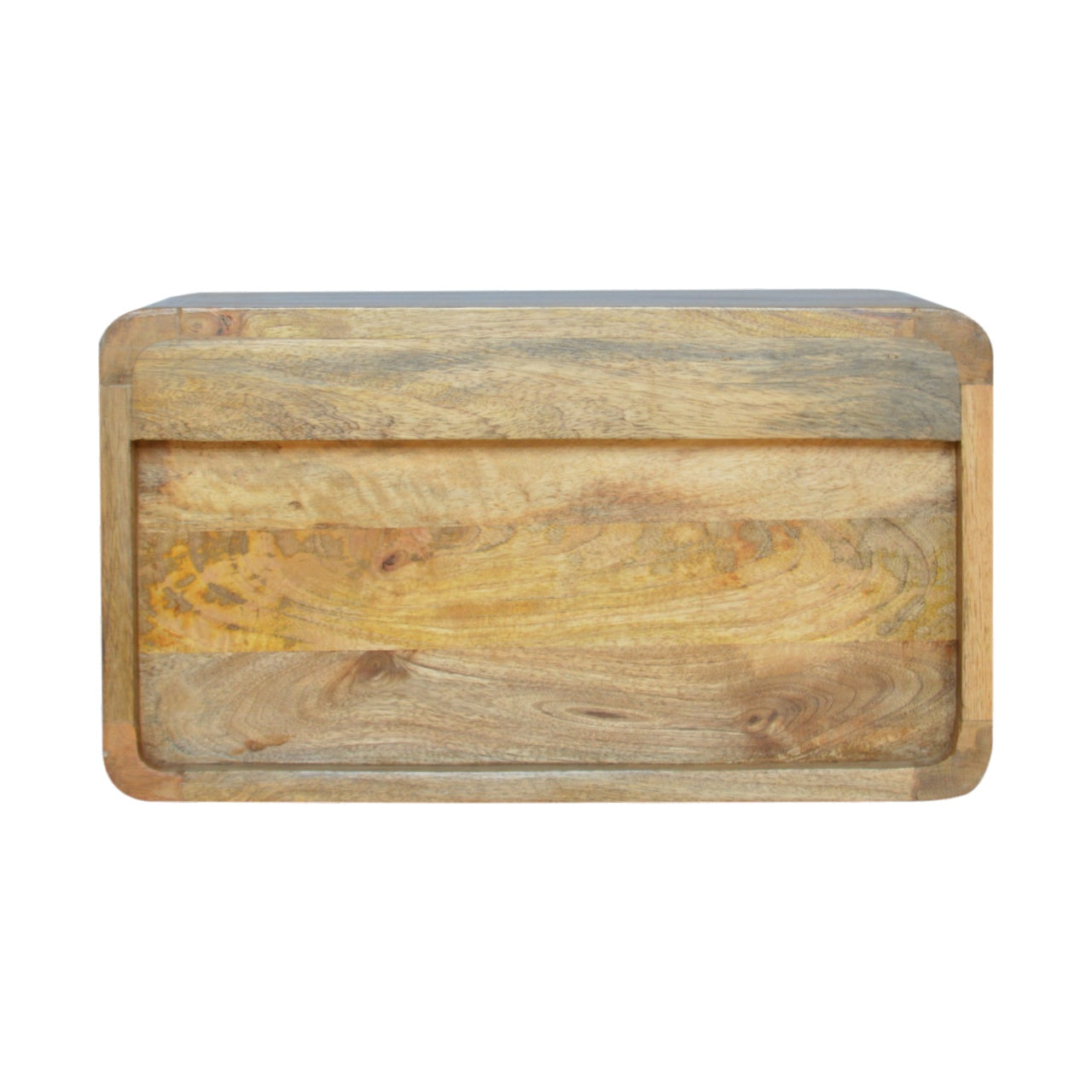 2 Drawer Curved Wall Mounted Oak-Style Unit - mancavesuperstore