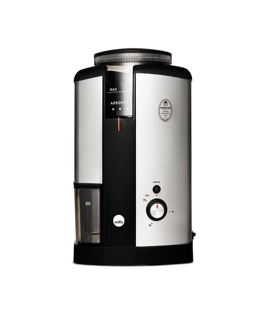 Wilfa Svart Coffee Grinder - Silver + FREE Hario Drip Kettle Air