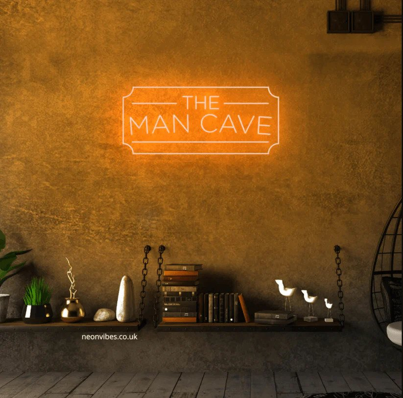 "The Man Cave" neon sign