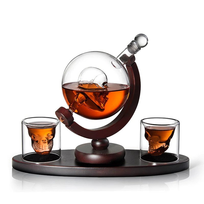 Skull Whiskey Decanter Set