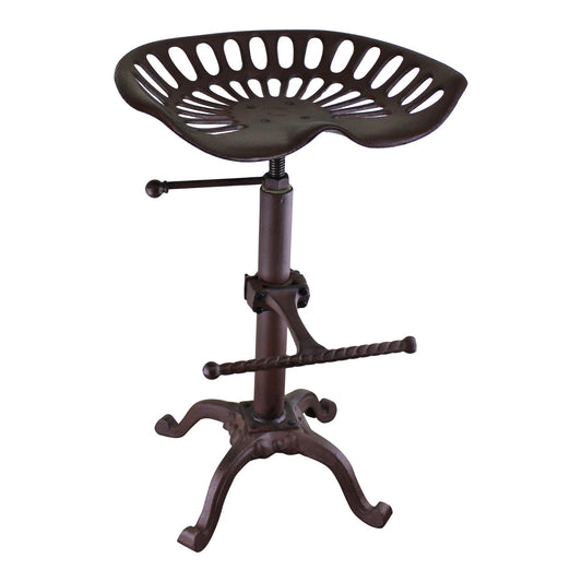 Cast Iron Tractor Seat Style Barstool