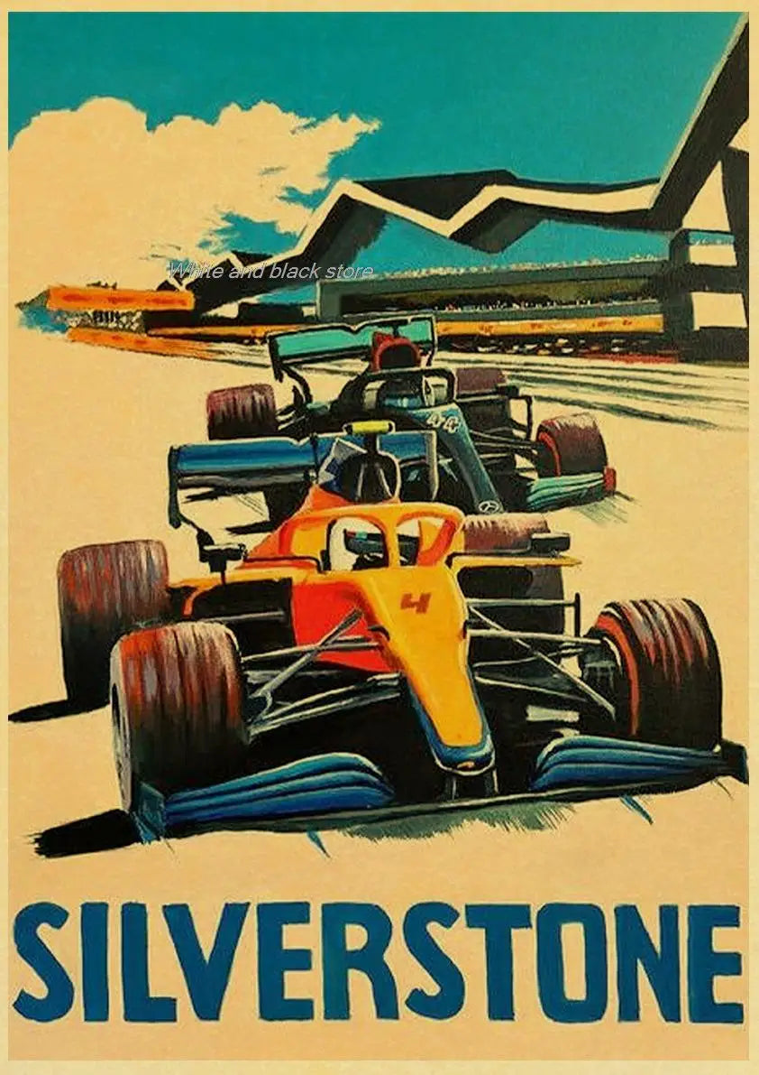 Rectangular Racing Posters Retro Racing Car Posters – mancavesuperstore