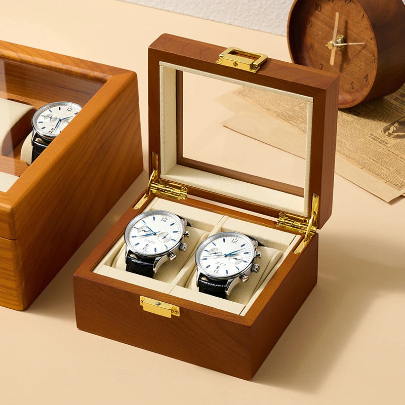 Oirlv Wooden Watch Display Box – 1, 2 or 6 Slots