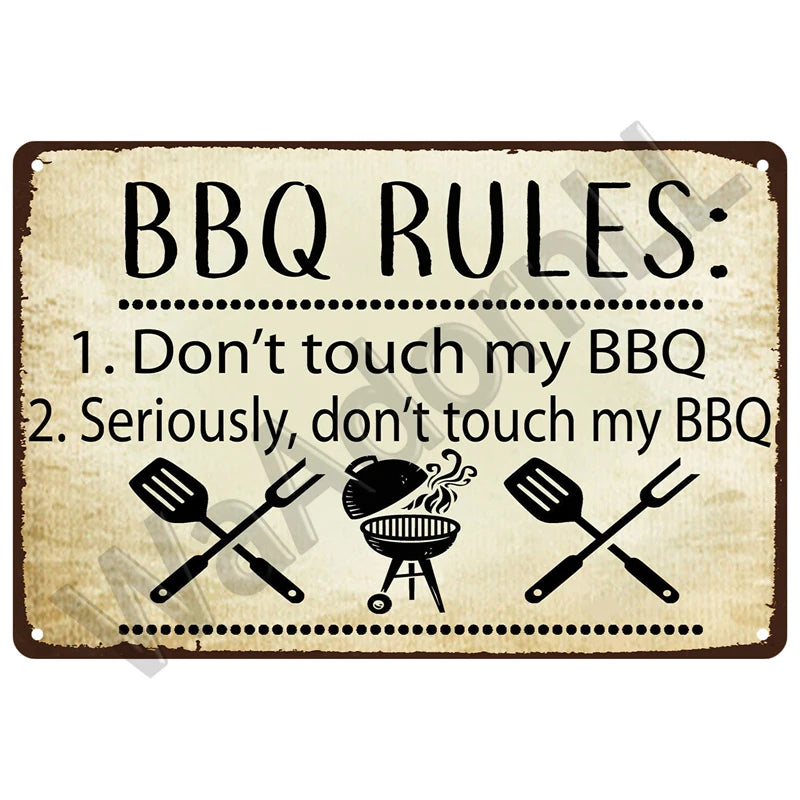 Retro Vintage BBQ Sign