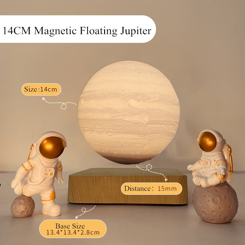 Levitating Magnetic Moon or Planet Night Light - 5 Options