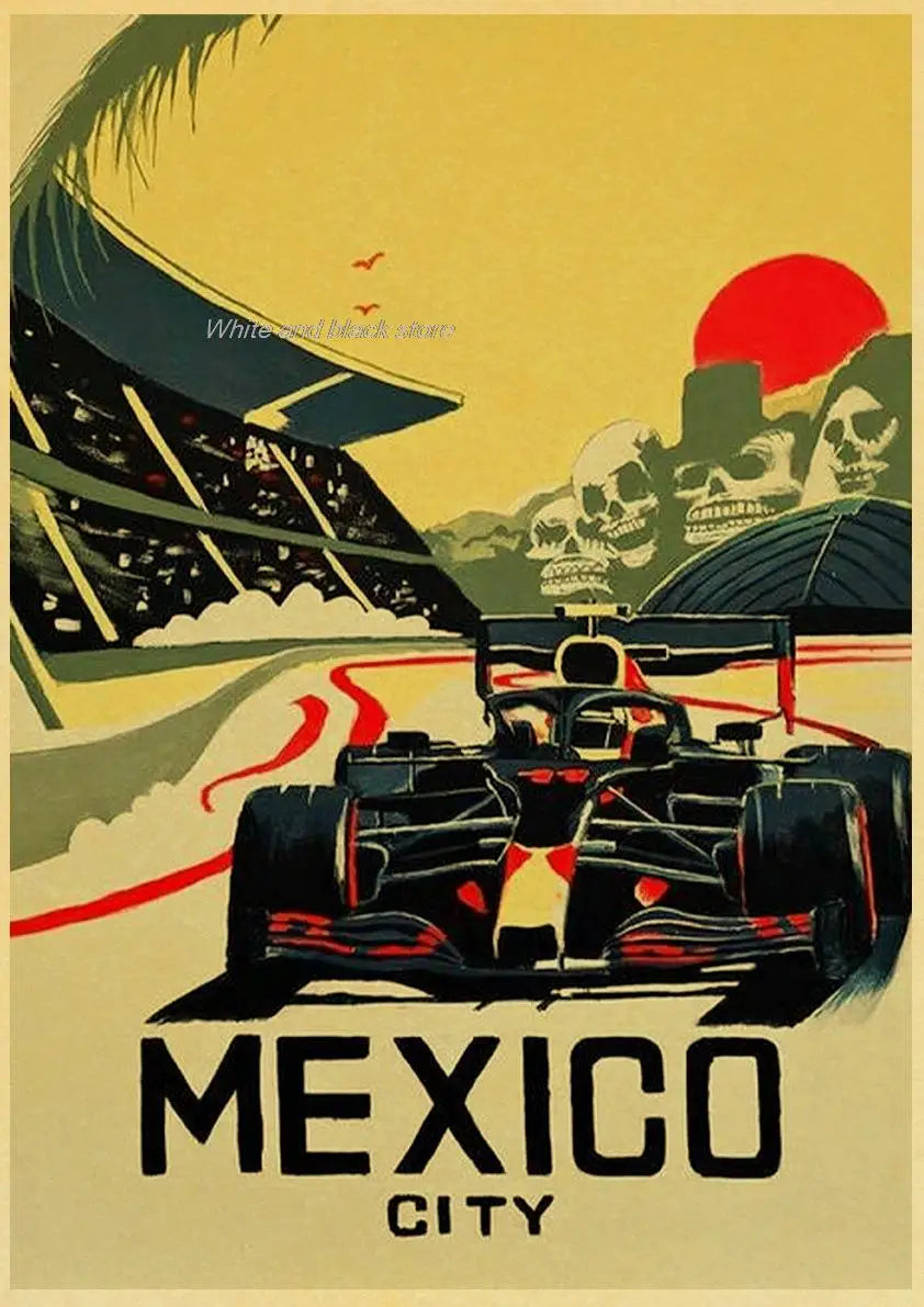 Rectangular Racing Posters Retro Racing Car Posters – mancavesuperstore