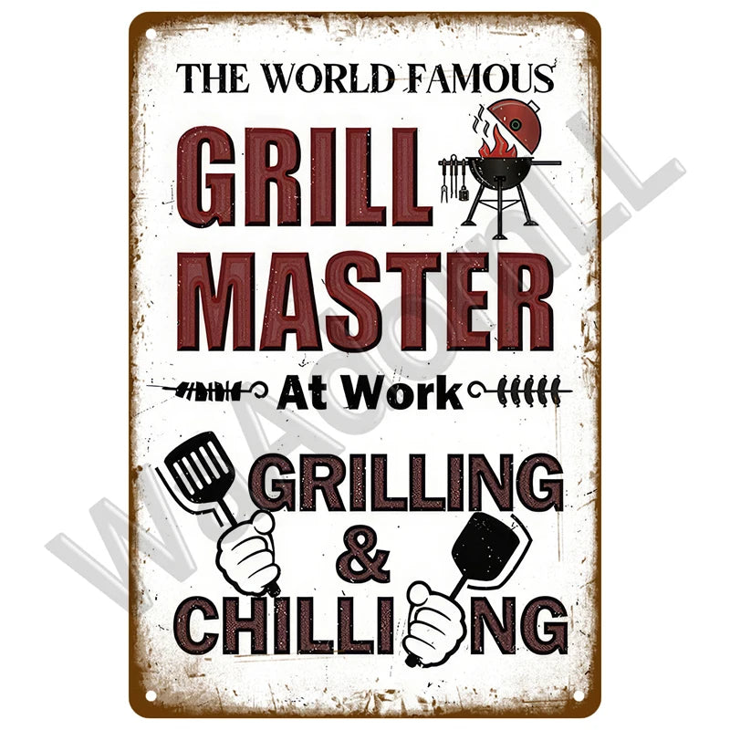 Retro Vintage BBQ Sign