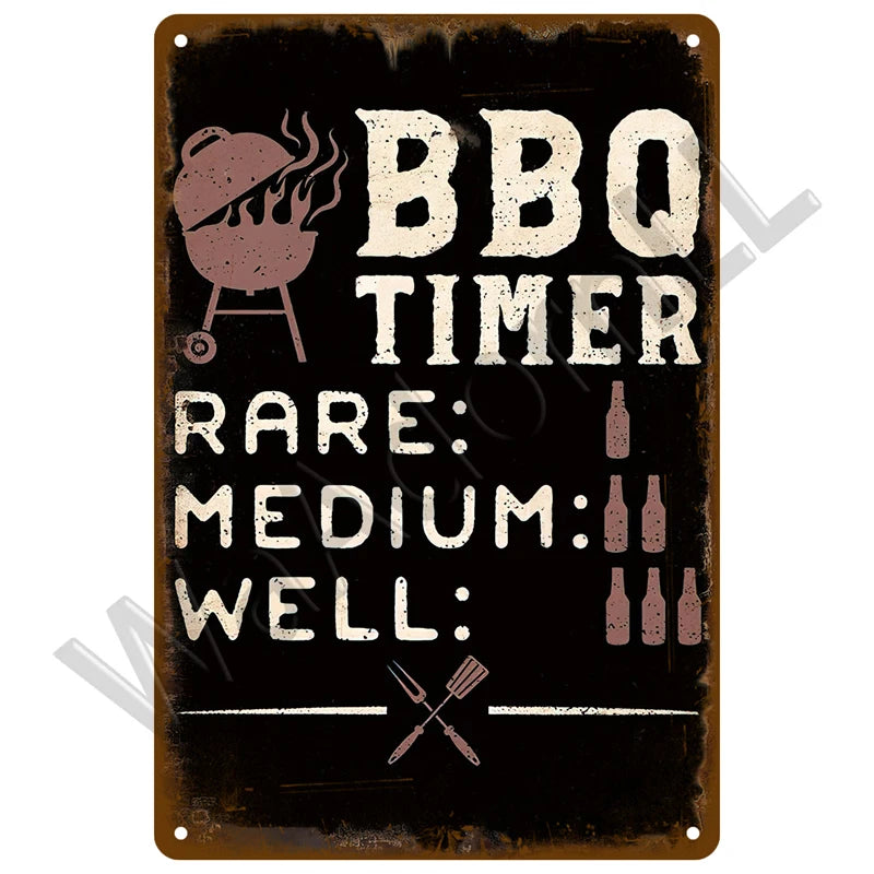 Retro Vintage BBQ Sign