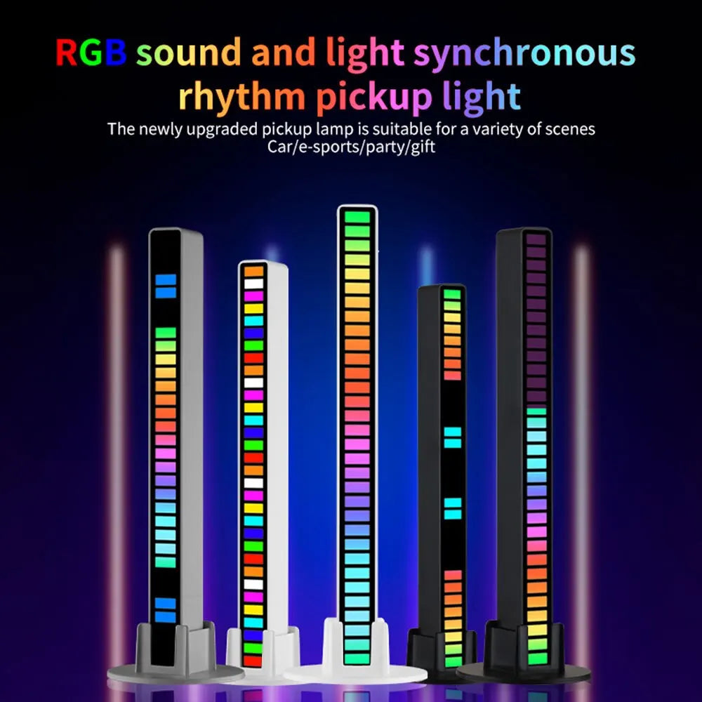 32 LEDS Smart RGB Light Bar LED Light Music Rhythm Ambient Pickup Lamp With App Control For TV Compute Gaming Desktop Decor