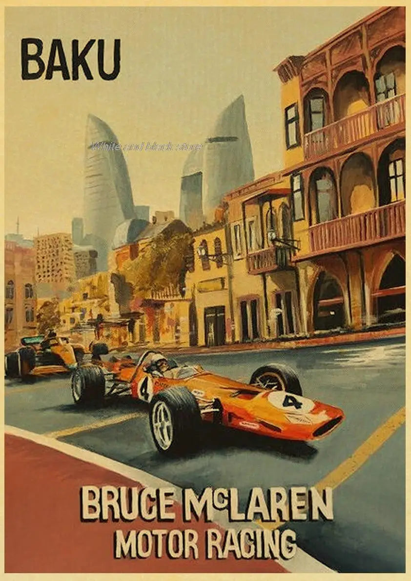 Rectangular Racing Posters Retro Racing Car Posters – mancavesuperstore