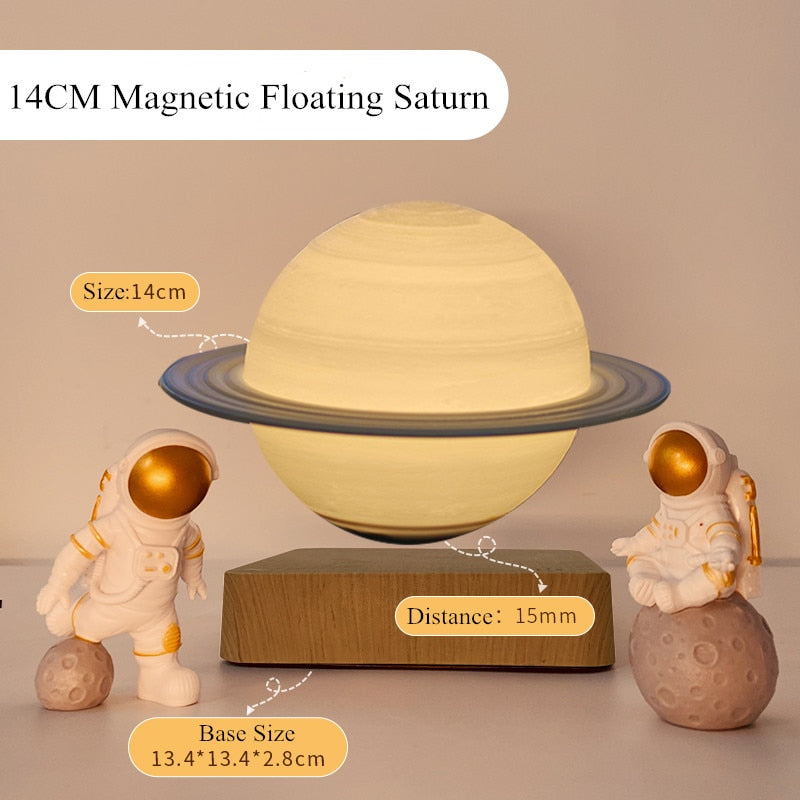 Levitating Magnetic Moon or Planet Night Light - 5 Options