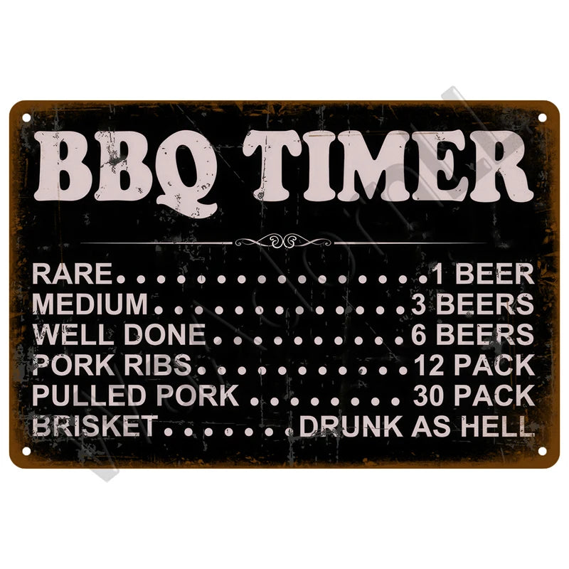 Retro Vintage BBQ Sign