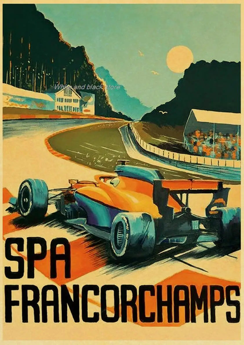 Rectangular Racing Posters Retro Racing Car Posters – mancavesuperstore