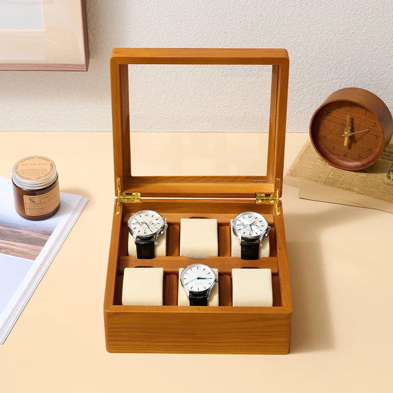 Oirlv Wooden Watch Display Box – 1, 2 or 6 Slots
